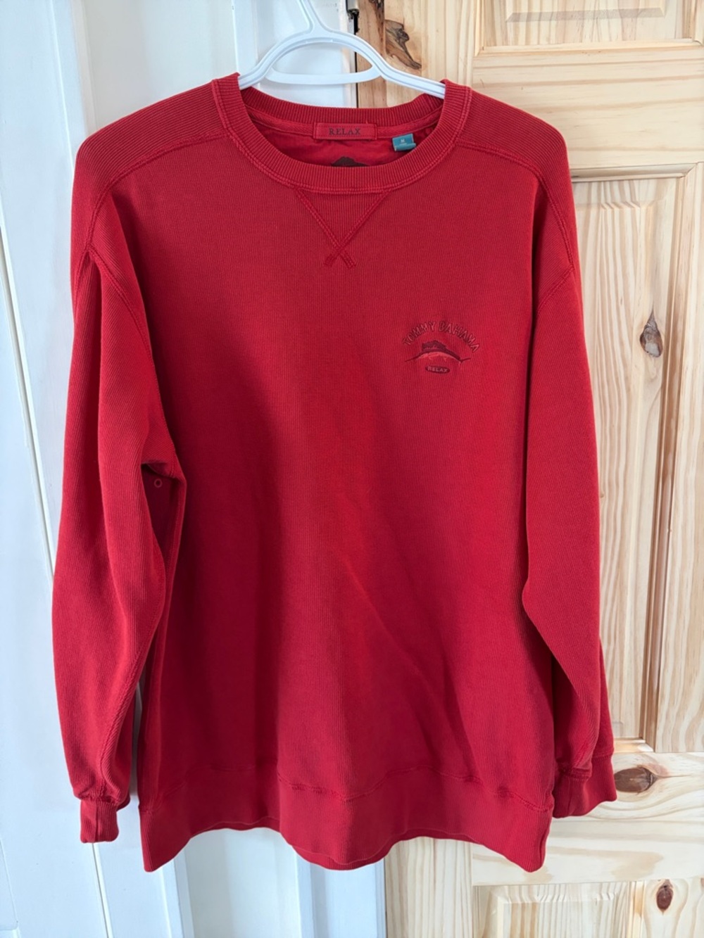 Tommy Bahama Men’s Relax Crewneck Sweater Size M 100% Cotton Marlin Logo